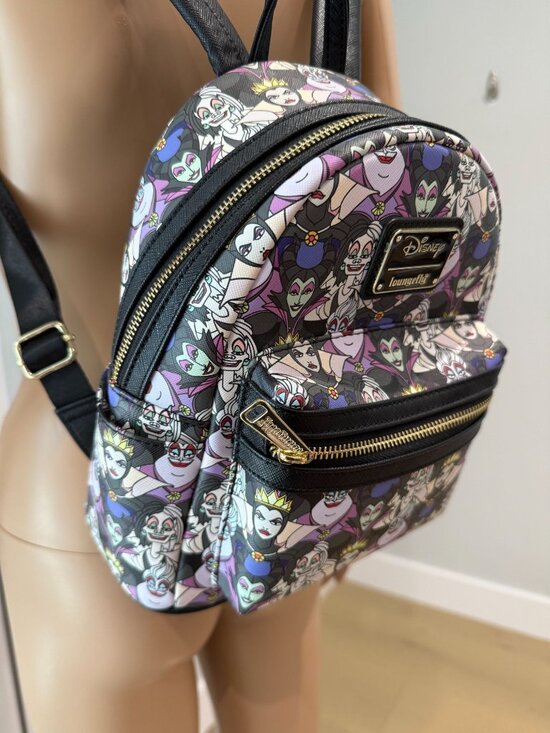 Loungefly Disney Villains All Over Print Mini Backpack featuring Maleficent, Urs main image 4